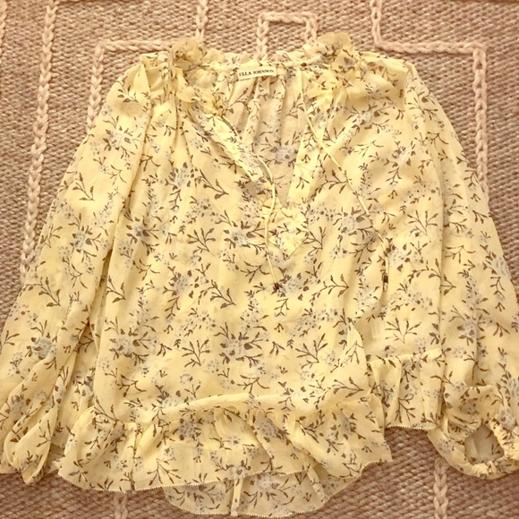 ulla johnson yellow top